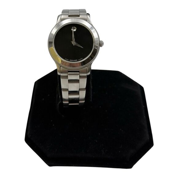 Vintage Ladies Movado All Stainless Steel Watch 84 D1 822.2  display picture 3